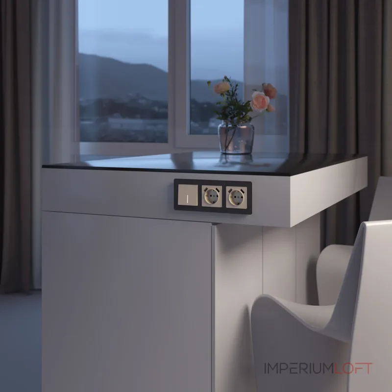 Выключатель одноклавишный проходной с подсветкой Werkel a064055 от ImperiumLoft