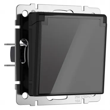 Розетка влагозащитная с защитной крышкой и шторкамиWerkel a064043 Розетка влагозащитная с защитной крышкой и шторкамиWerkel a064043