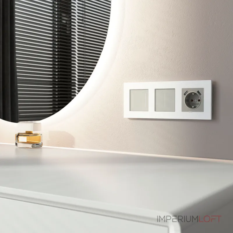 Сенсорный выключатель двухклавишный с подсветкой Werkel a069763 от ImperiumLoft