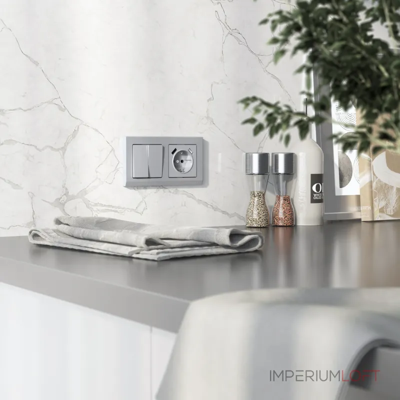 Перекрестный выключатель двухклавишный Werkel a064030 от ImperiumLoft