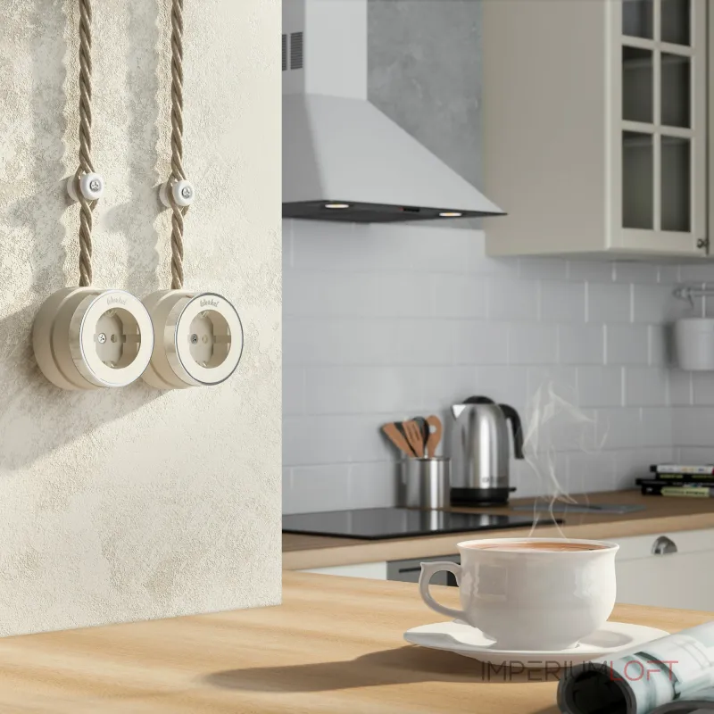 Розетка с заземлением Vitage Werkel a055930 от ImperiumLoft