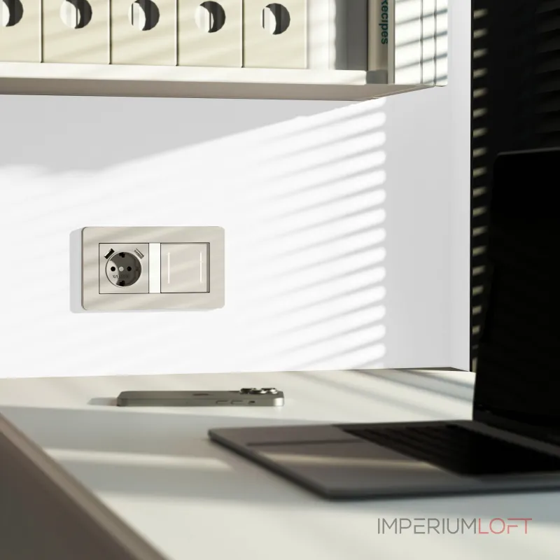 Сенсорный выключатель двухклавишный с подсветкой Werkel a069763 от ImperiumLoft