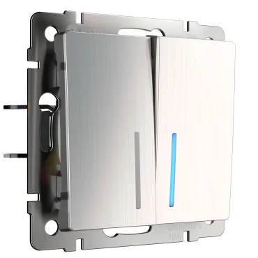 Выключатель двухклавишный проходной с подсветкой Werkel W1122102