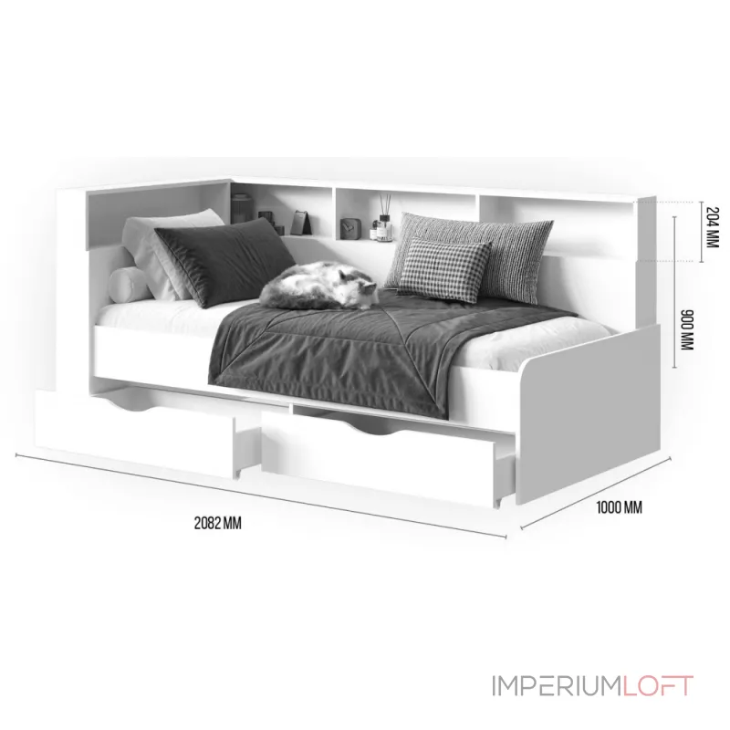 Кровать Woodville 602816 от ImperiumLoft