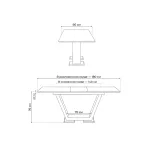 Стеклянный стол Woodville 462388 от ImperiumLoft