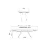 Стеклянный стол Woodville 588007 от ImperiumLoft