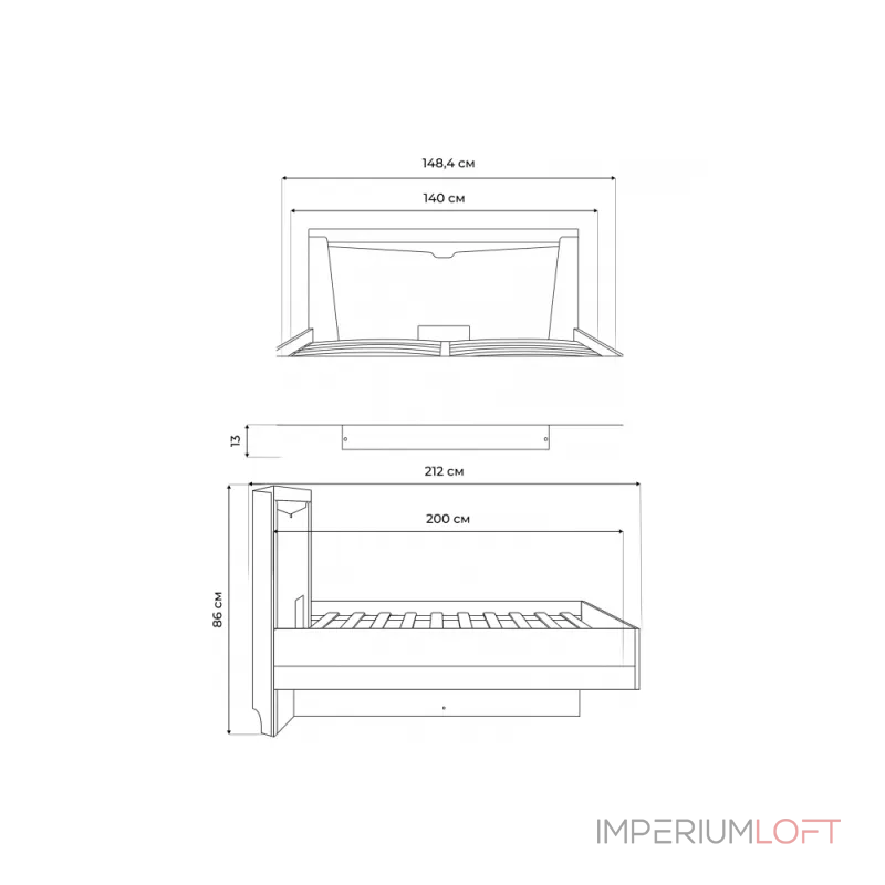 Кровать Woodville 533200 от ImperiumLoft