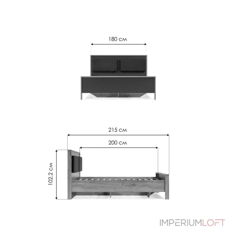 Кровать Woodville 533199 от ImperiumLoft