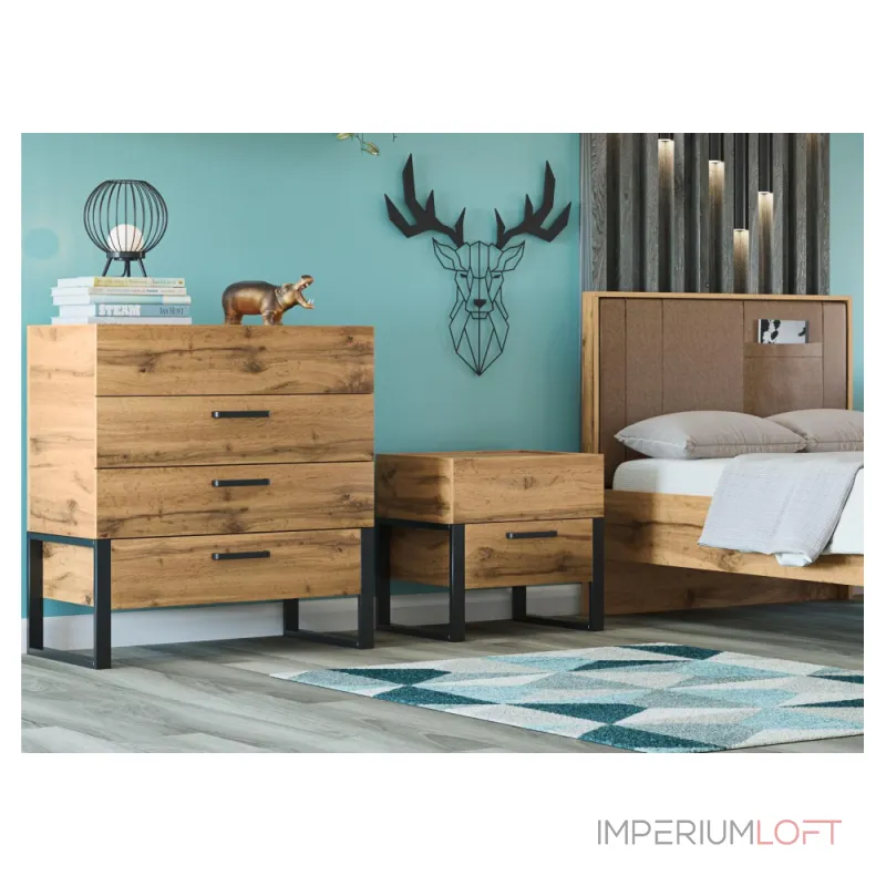 Прикроватная тумба Woodville 406523 от ImperiumLoft Прикроватная тумба Woodville 406523 от ImperiumLoft
