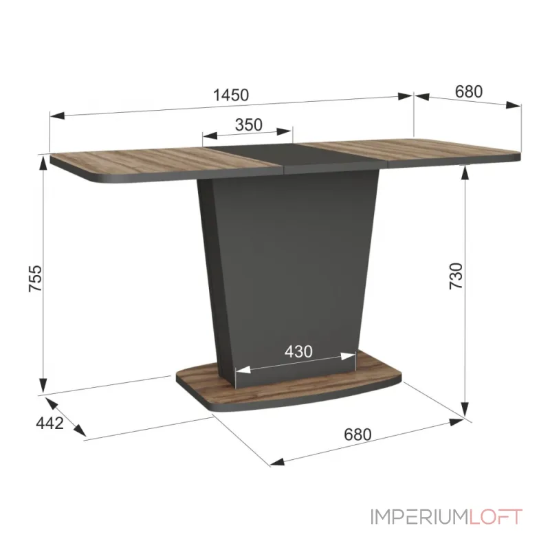 Деревянный стол Woodville 608570 от ImperiumLoft Деревянный стол Woodville 608570 от ImperiumLoft