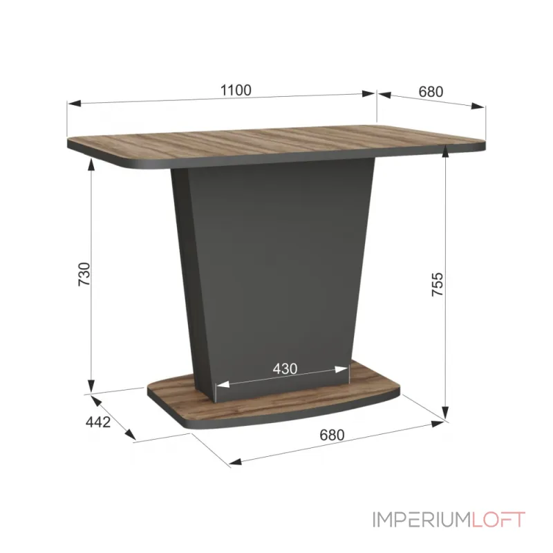 Деревянный стол Woodville 608570 от ImperiumLoft Деревянный стол Woodville 608570 от ImperiumLoft