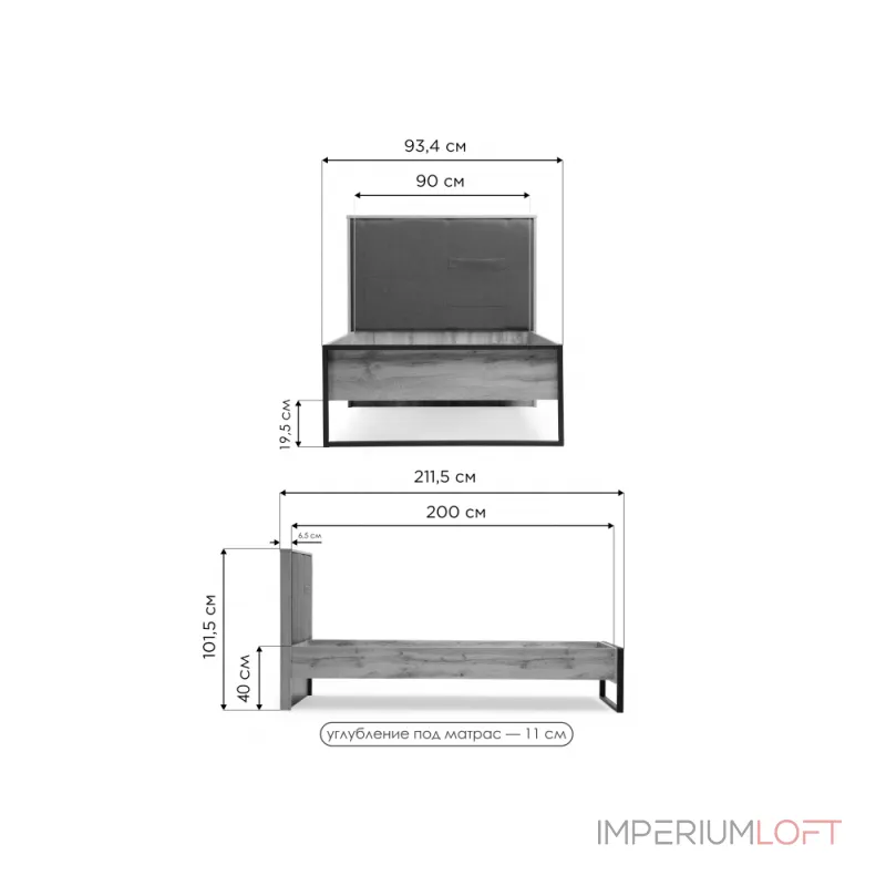 Кровать Woodville 406519 от ImperiumLoft