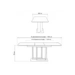 Стеклянный стол Woodville 462118 от ImperiumLoft