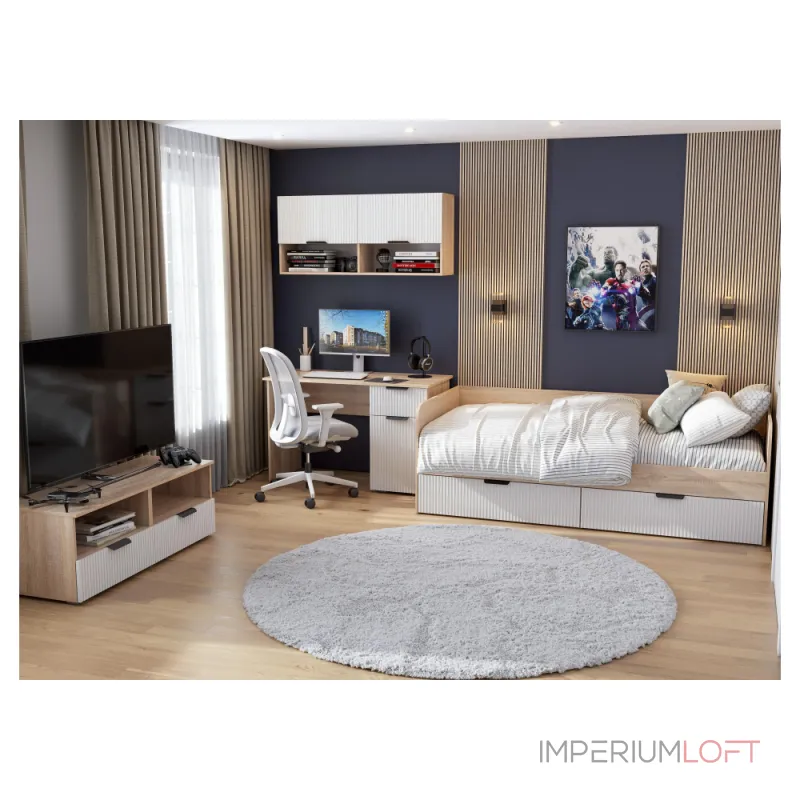 Кровать Woodville 579695 от ImperiumLoft