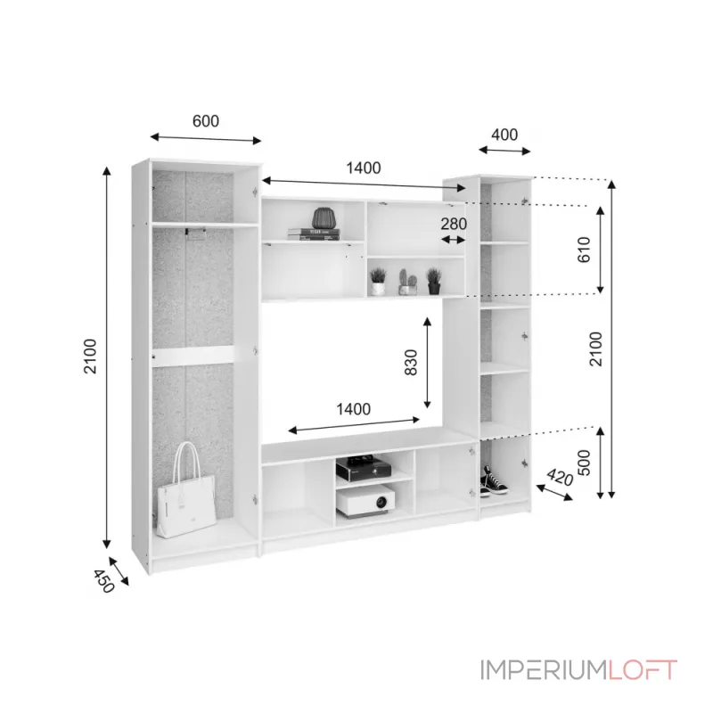 Комплект мебели для гостинной Woodville 507393 от ImperiumLoft