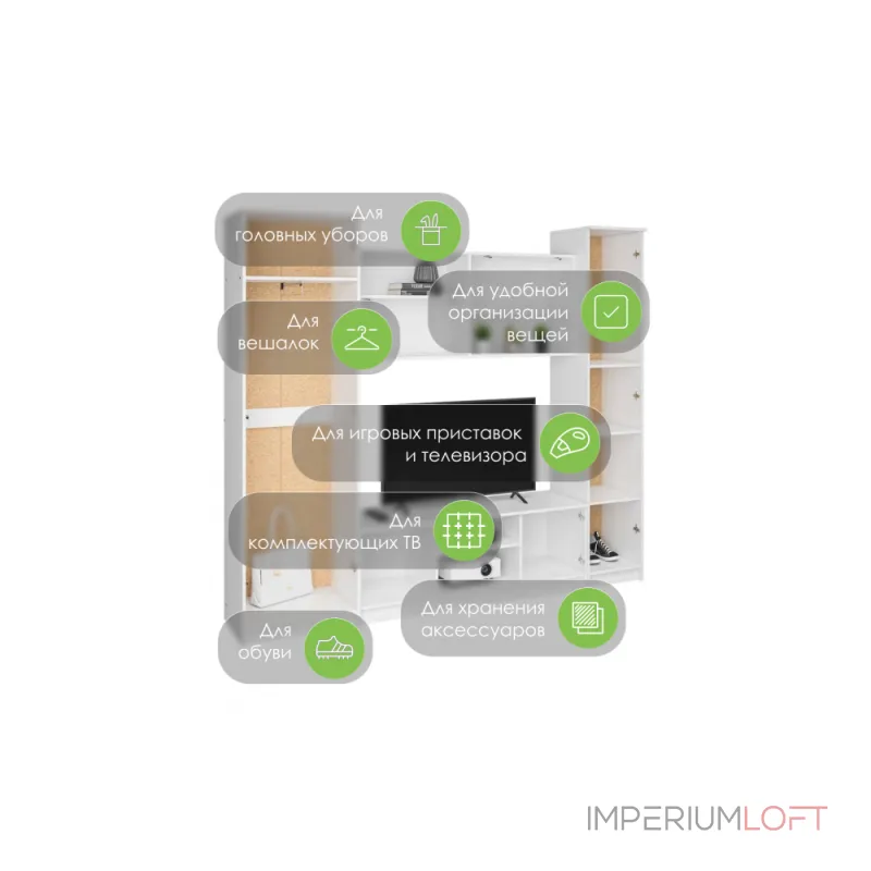 Комплект мебели для гостинной Woodville 507393 от ImperiumLoft