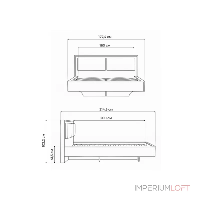 Кровать Woodville 493037 от ImperiumLoft