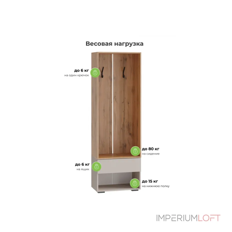 Прихожая Woodville 615369 от ImperiumLoft Прихожая Woodville 615369 от ImperiumLoft