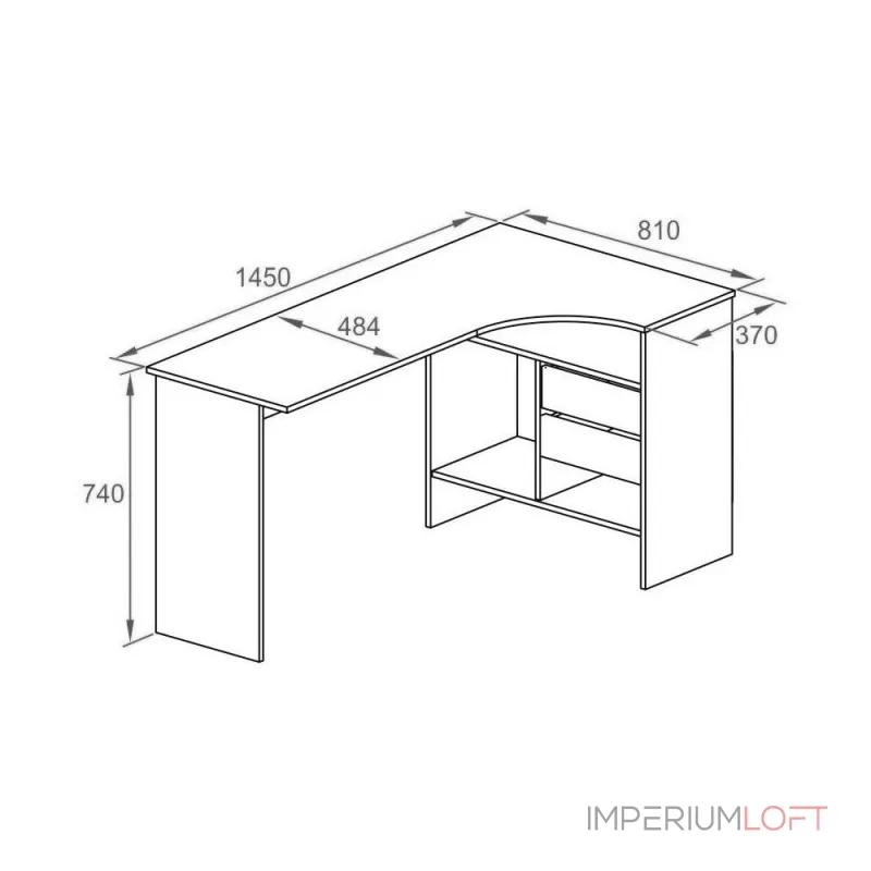 Компьютерный стол Woodville 445865 от ImperiumLoft Компьютерный стол Woodville 445865 от ImperiumLoft