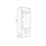 Шкаф Woodville 402334 от ImperiumLoft