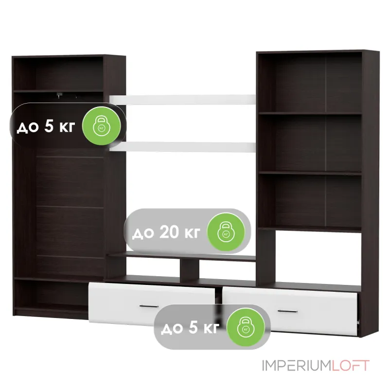 Комплект мебели для гостинной Woodville 499618 от ImperiumLoft Комплект мебели для гостинной Woodville 499618 от ImperiumLoft