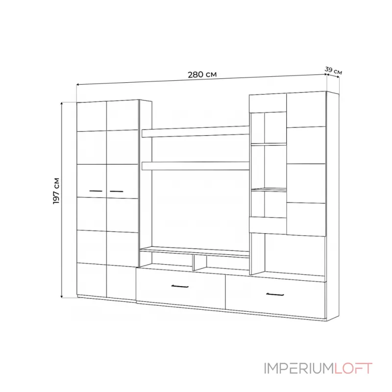 Комплект мебели для гостинной Woodville 499618 от ImperiumLoft Комплект мебели для гостинной Woodville 499618 от ImperiumLoft