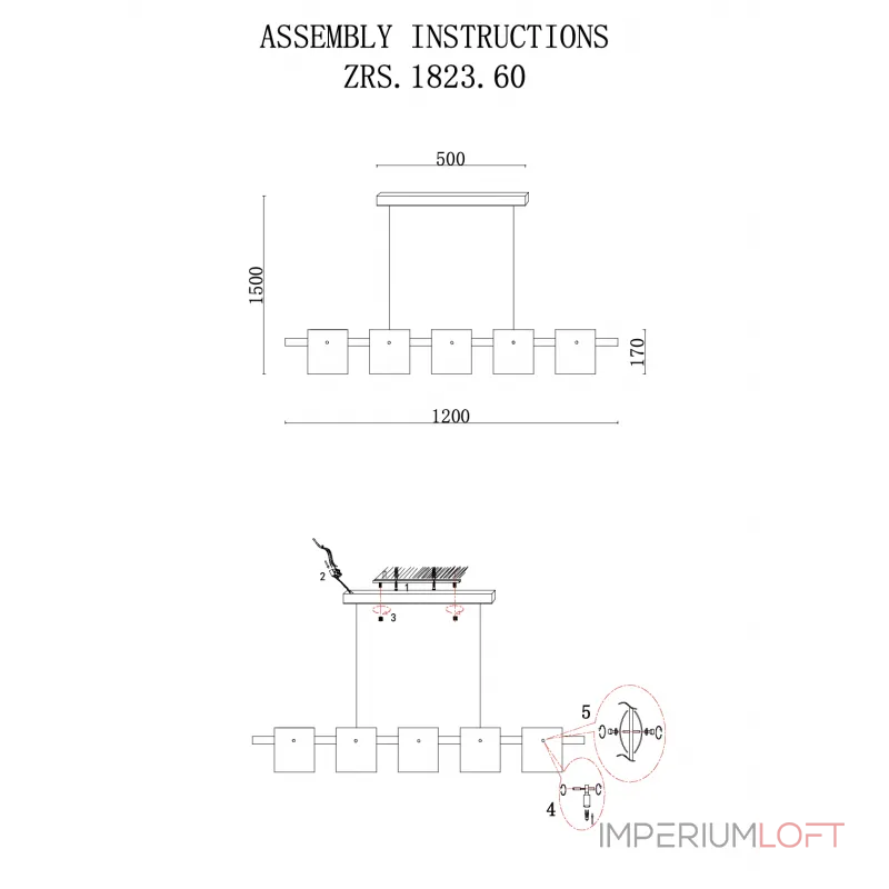 Люстра ZORTES ICE CUBE ZRS.1005.05 200Вт G9 от ImperiumLoft