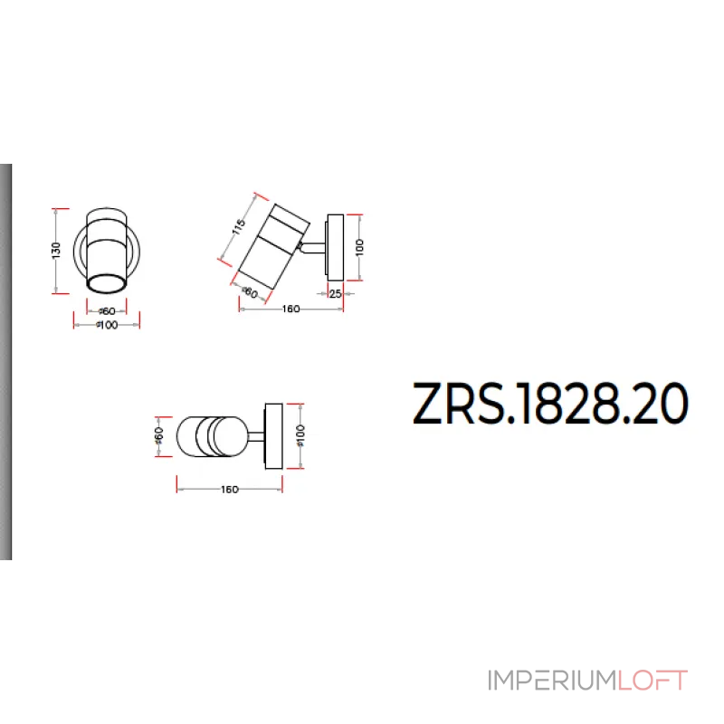 Бра ZORTES TWEENY ZRS.1828.20 50Вт GU10 от ImperiumLoft