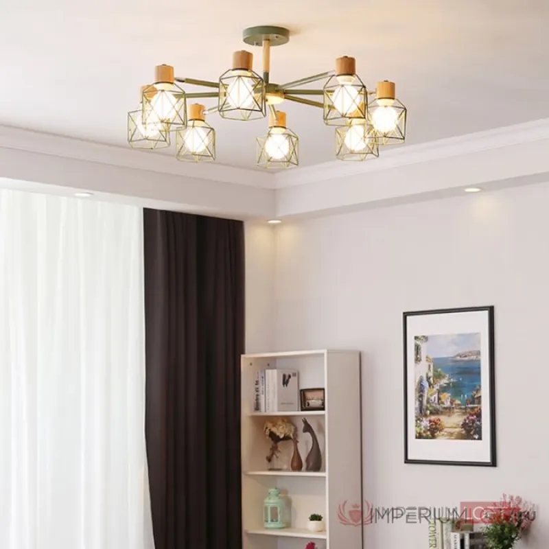 Потолочная люстра CORF B3 Yellow 3 lamps от ImperiumLoft