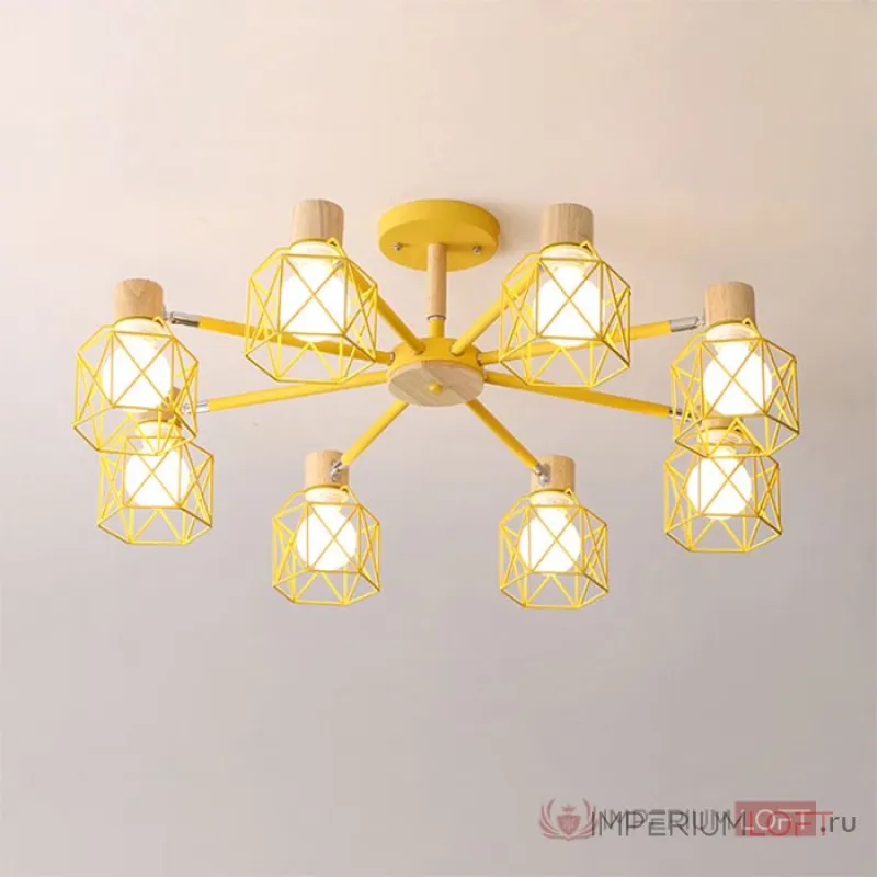 Потолочная люстра CORF B3 Yellow 3 lamps от ImperiumLoft