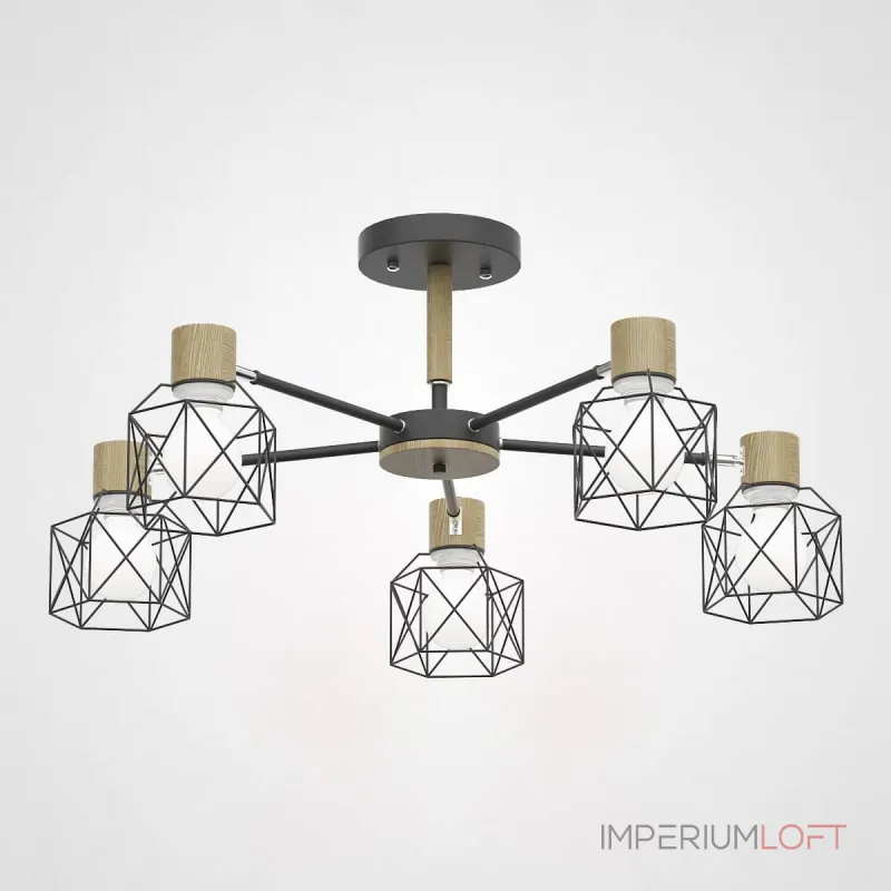 Потолочная люстра CORF B3 Black 5 lamps от ImperiumLoft Потолочная люстра CORF B3 Black 5 lamps от ImperiumLoft