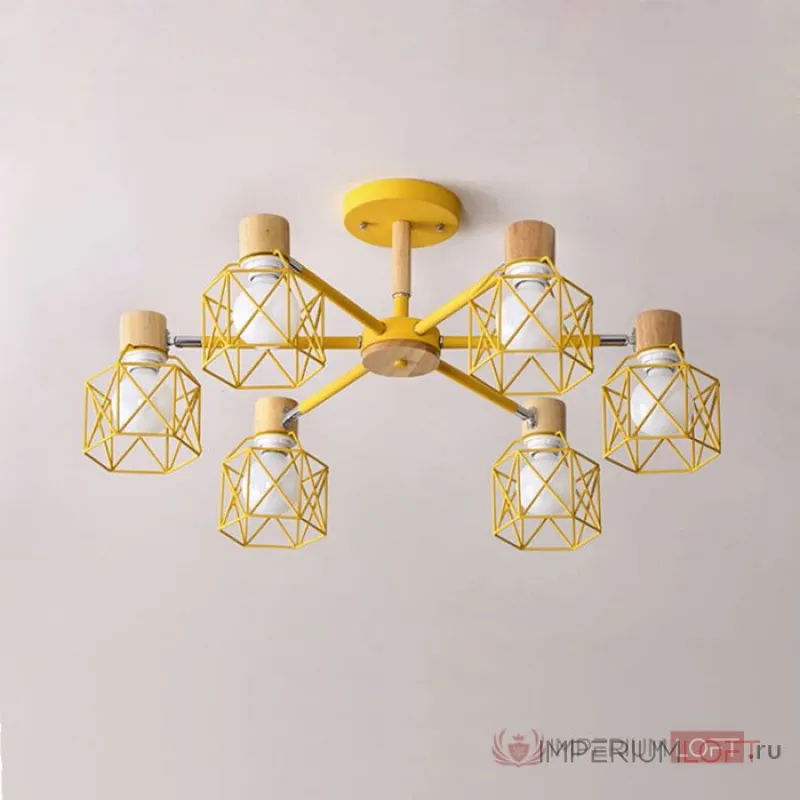 Потолочная люстра CORF B3 Yellow 3 lamps от ImperiumLoft