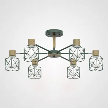 Потолочная люстра CORF B3 Green 6 lamps