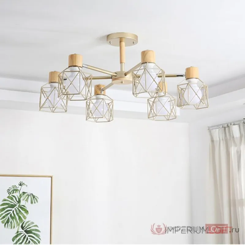 Потолочная люстра CORF B3 Yellow 3 lamps от ImperiumLoft