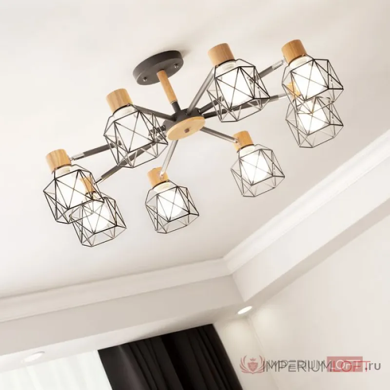 Потолочная люстра CORF B3 Yellow 3 lamps от ImperiumLoft