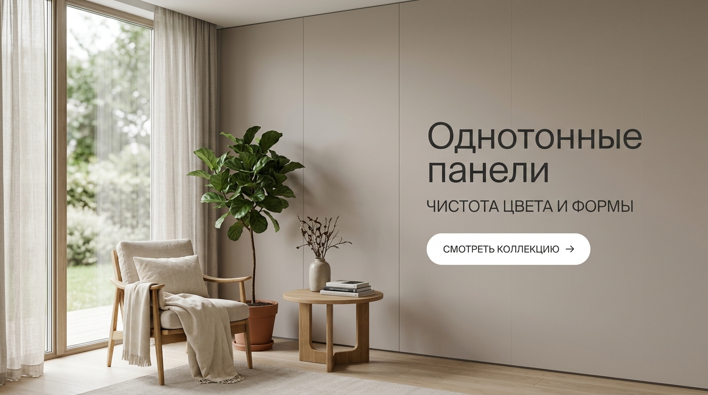 Панели однотонные